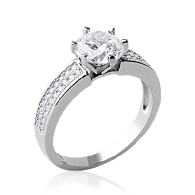 BAGUE ARGENT 925 RHODIE OZ MICROSERTI