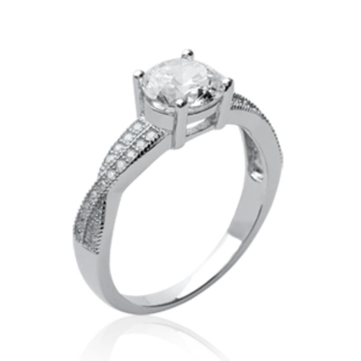 BAGUE ARGENT 925 RHODIE OZ MICROSERTI