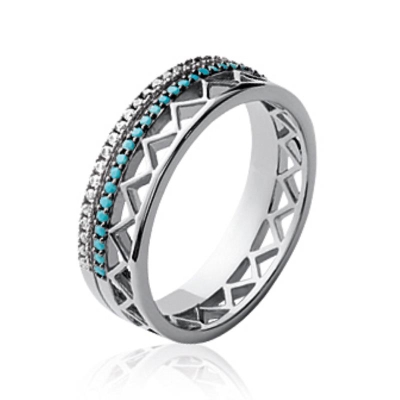 BAGUE ARGENT 925 RHODIE OZ PS