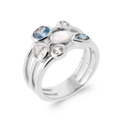 BAGUE ARGENT 925 RHODIE OZ PV