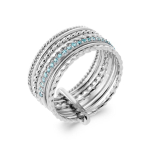 BAGUE ARGENT 925 RHODIE PS