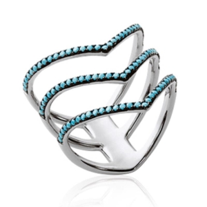 BAGUE ARGENT 925 RHODIE PS