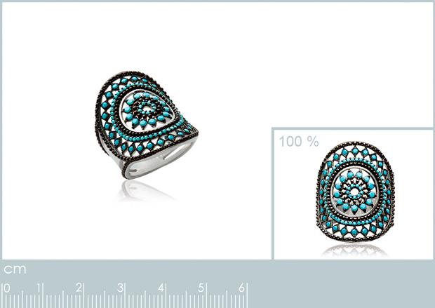 BAGUE ARGENT 925 RHODIE PS - 1z23723050