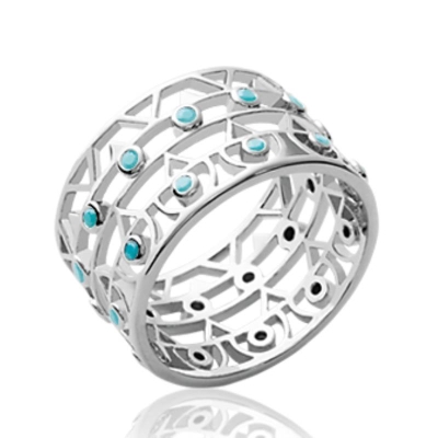 BAGUE ARGENT 925 RHODIE PS