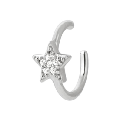 BAGUE D'OREILLE ARGENT 925 RHODIE OZ VENDUE A L'UNITE