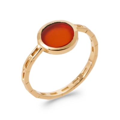 BAGUE PL-OR 750 3MIC AGATE ROUGE