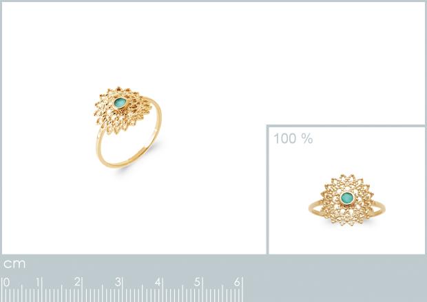 BAGUE PL-OR 750 3MIC AMAZONITE - 2z93686050