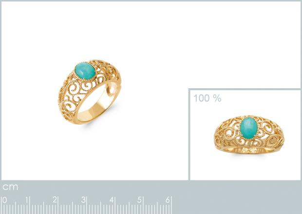 BAGUE PL-OR 750 3MIC AMAZONITE - 2z94176050