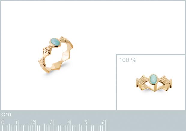 BAGUE PL-OR 750 3MIC AMAZONITE - 2z94656050