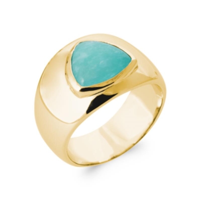 BAGUE PL-OR 750 3MIC AMAZONITE