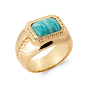 BAGUE PL-OR 750 3MIC AMAZONITE