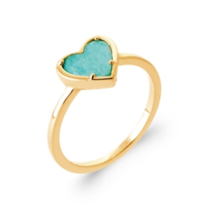 BAGUE PL-OR 750 3MIC AMAZONITE
