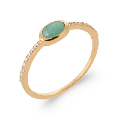 BAGUE PL-OR 750 3MIC AMAZONITE