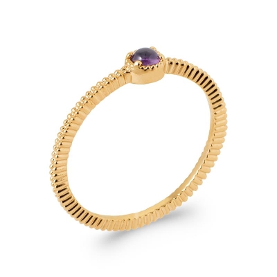 BAGUE PL-OR 750 3MIC AMETHYSTE
