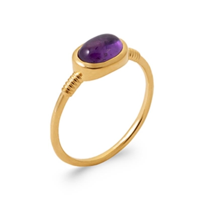 BAGUE PL-OR 750 3MIC AMETHYSTE