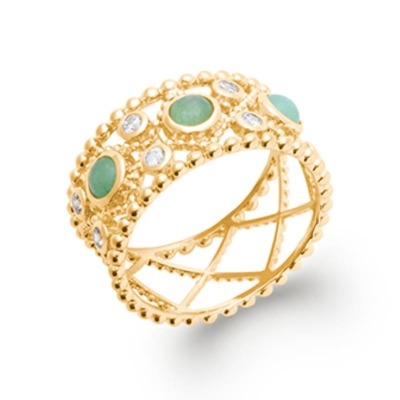 BAGUE PL-OR 750 3MIC AVENTURINE