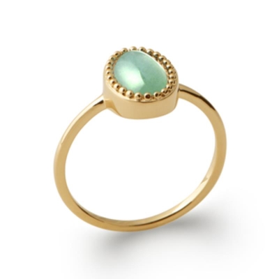 BAGUE PL-OR 750 3MIC AVENTURINE