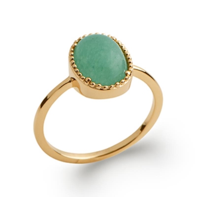 BAGUE PL-OR 750 3MIC AVENTURINE