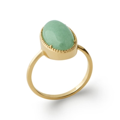 BAGUE PL-OR 750 3MIC AVENTURINE