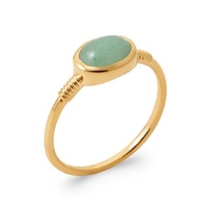 BAGUE PL-OR 750 3MIC AVENTURINE