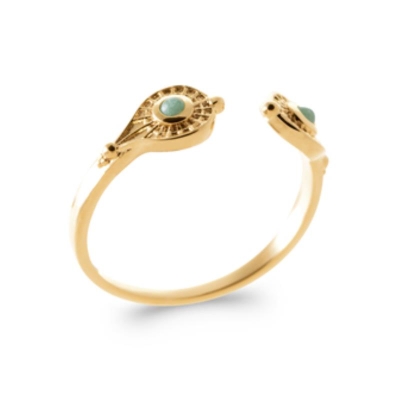 BAGUE PL-OR 750 3MIC AVENTURINE