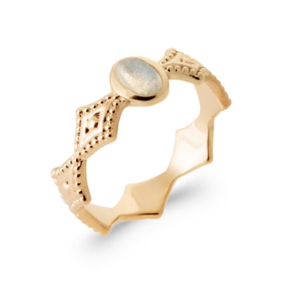 BAGUE PL-OR 750 3MIC LABRADORITE