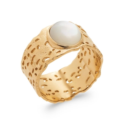BAGUE PL-OR 750 3MIC NACRE