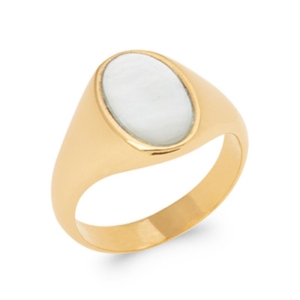 BAGUE PL-OR 750 3MIC NACRE