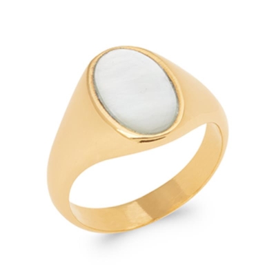 BAGUE PL-OR 750 3MIC NACRE