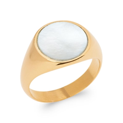 BAGUE PL-OR 750 3MIC NACRE