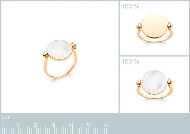 BAGUE PL-OR 750 3MIC NACRE - 2z29600450