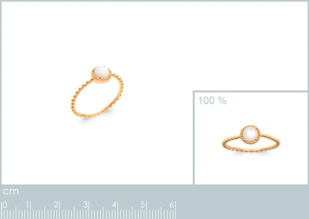 BAGUE PL-OR 750 3MIC NACRE - 2z90040450