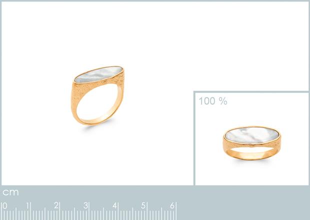 BAGUE PL-OR 750 3MIC NACRE - 2z90080452