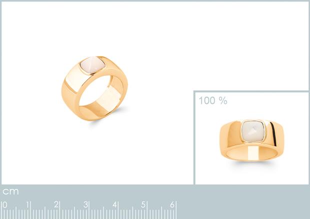 BAGUE PL-OR 750 3MIC NACRE - 2z28300450