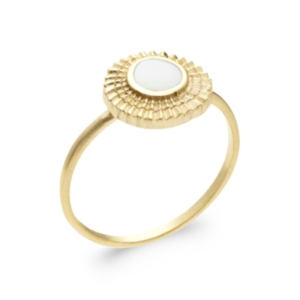 BAGUE PL-OR 750 3MIC NACRE