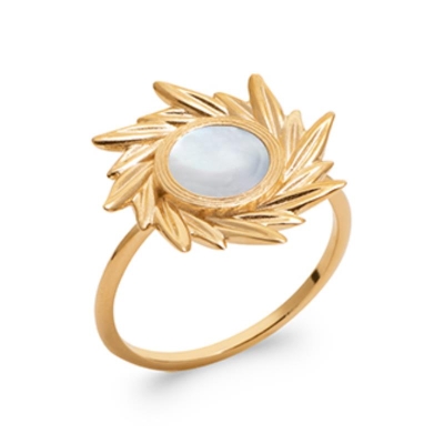 BAGUE PL-OR 750 3MIC NACRE