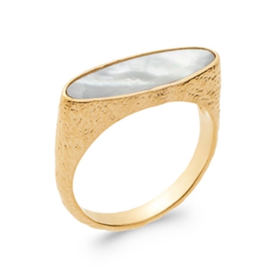BAGUE PL-OR 750 3MIC NACRE