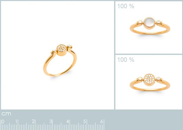 BAGUE PL-OR 750 3MIC NACRE OZ - 2z91151056