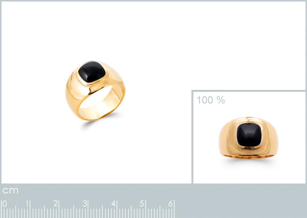 BAGUE PL-OR 750 3MIC ONYX - 2z92200752