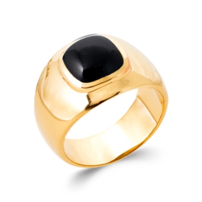BAGUE PL-OR 750 3MIC ONYX