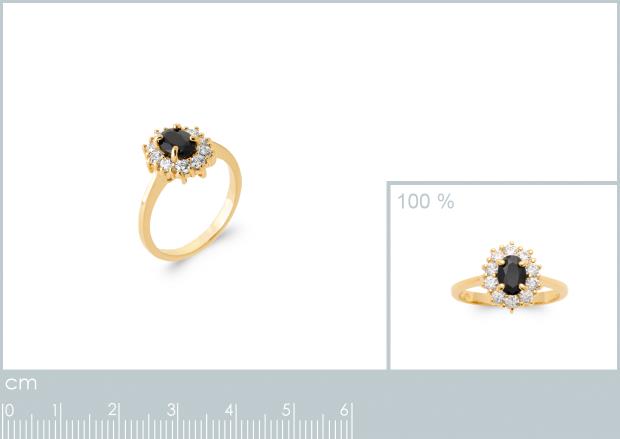 BAGUE PL-OR 750 3MIC OZ PV - 2z013283448