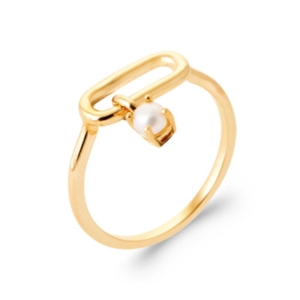 BAGUE PL-OR 750 3MIC PERLE DE CULTURE