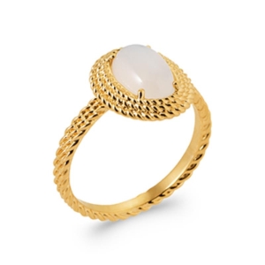 BAGUE PL-OR 750 3MIC PIERRE DE LUNE