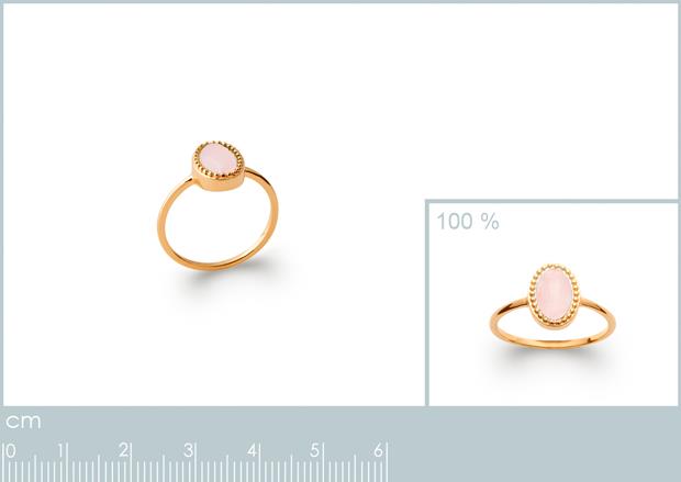 BAGUE PL-OR 750 3MIC QUARTZ ROSE - 2z27698050