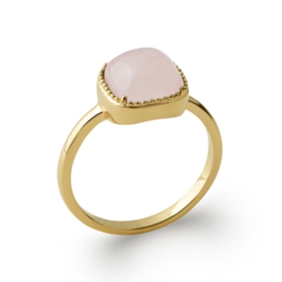 BAGUE PL-OR 750 3MIC QUARTZ ROSE