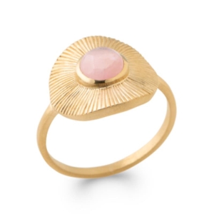 BAGUE PL-OR 750 3MIC QUARTZ ROSE