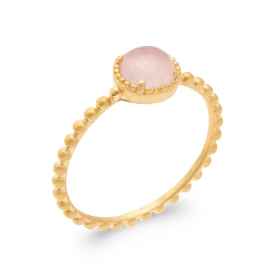 BAGUE PL-OR 750 3MIC QUARTZ ROSE