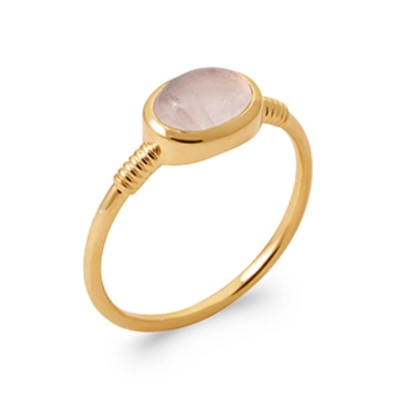 BAGUE PL-OR 750 3MIC QUARTZ ROSE