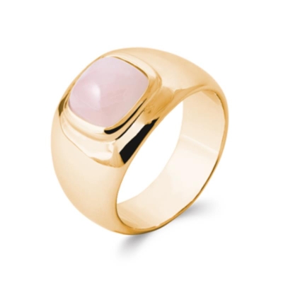 BAGUE PL-OR 750 3MIC QUARTZ ROSE