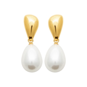 B.O ACIER PVD DORÉ PERLES IMIT